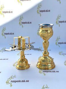 Маленький евхаристический набор в позолоте. 17-122В фото