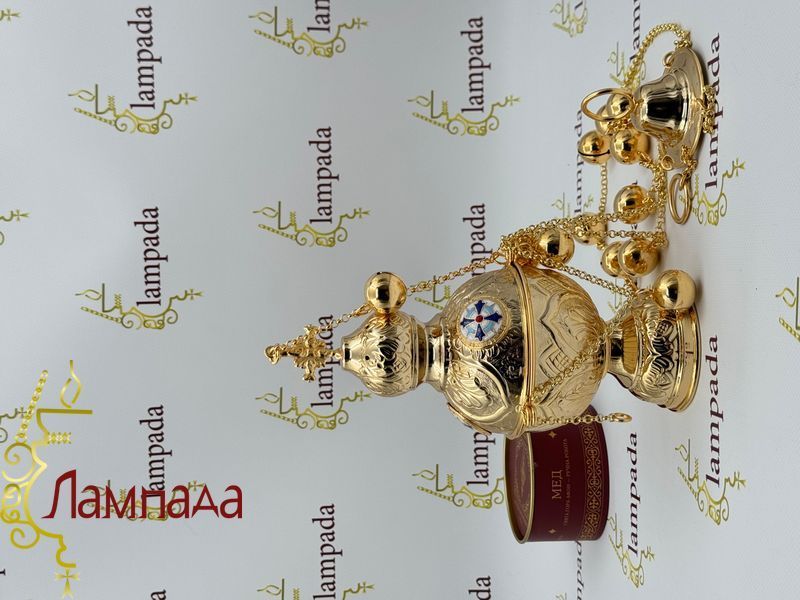 Кадило в позолоті та хрестом з емалі 15-06АН фото