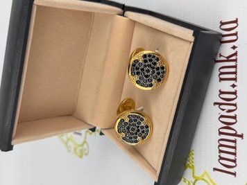 Запонки изготовлены из серебра 925 пробы, украшены драгоценными камнями цирконий. MA92 фото
