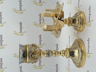 Евхаристийный набор в позолоте и серебре. 500 мл 13-29АН фото