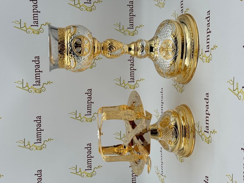 Євхаристійний набір в позолоті і в посріблені 250мл 13-19АН фото