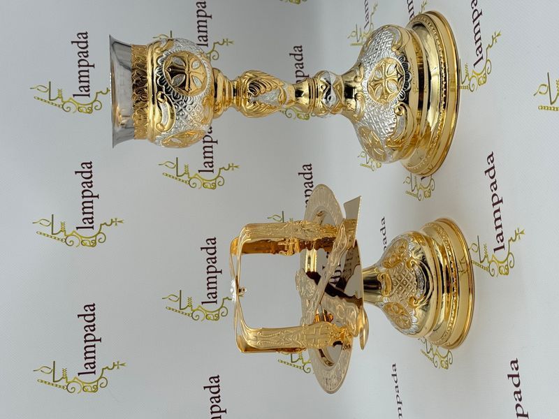 Євхаристійний набір в позолоті і в посріблені 250мл 13-19АН фото