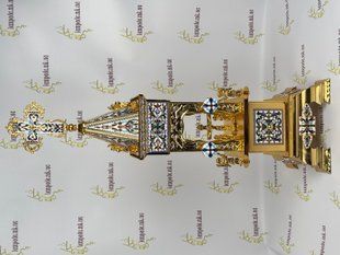 Дарохранительница изготовлена ​​из бронзы в позолоте и эмали. 2-32 фото