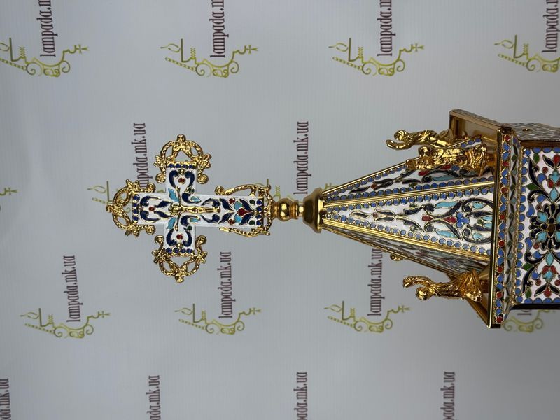 Дарохранительница изготовлена ​​из бронзы в позолоте и эмали. 2-32 фото